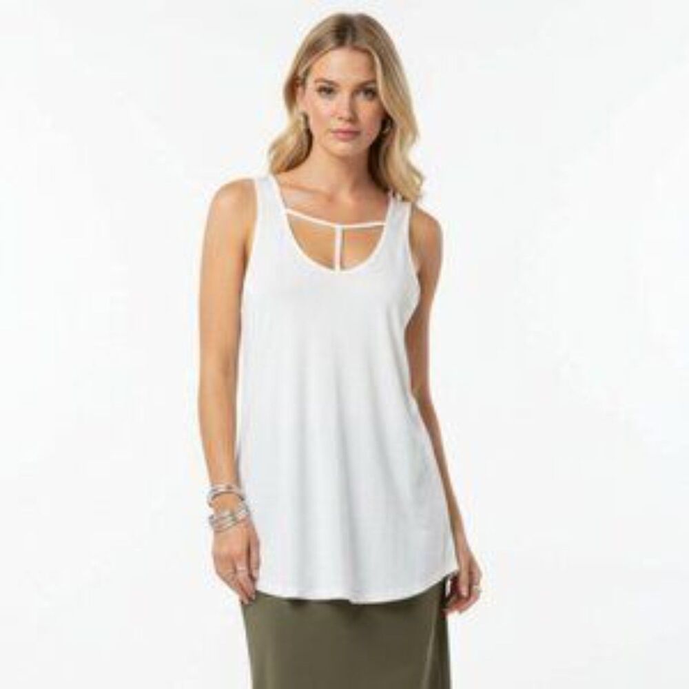 We‎ The Free People Ivory Sleeveless Strappy A Line Swing Tank Top XS